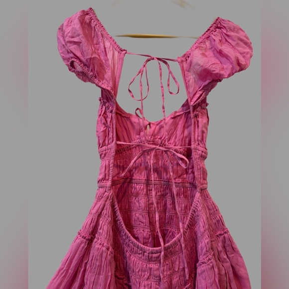 Free People Pink Midi Bonita Dress backless - Picture 6 of 10